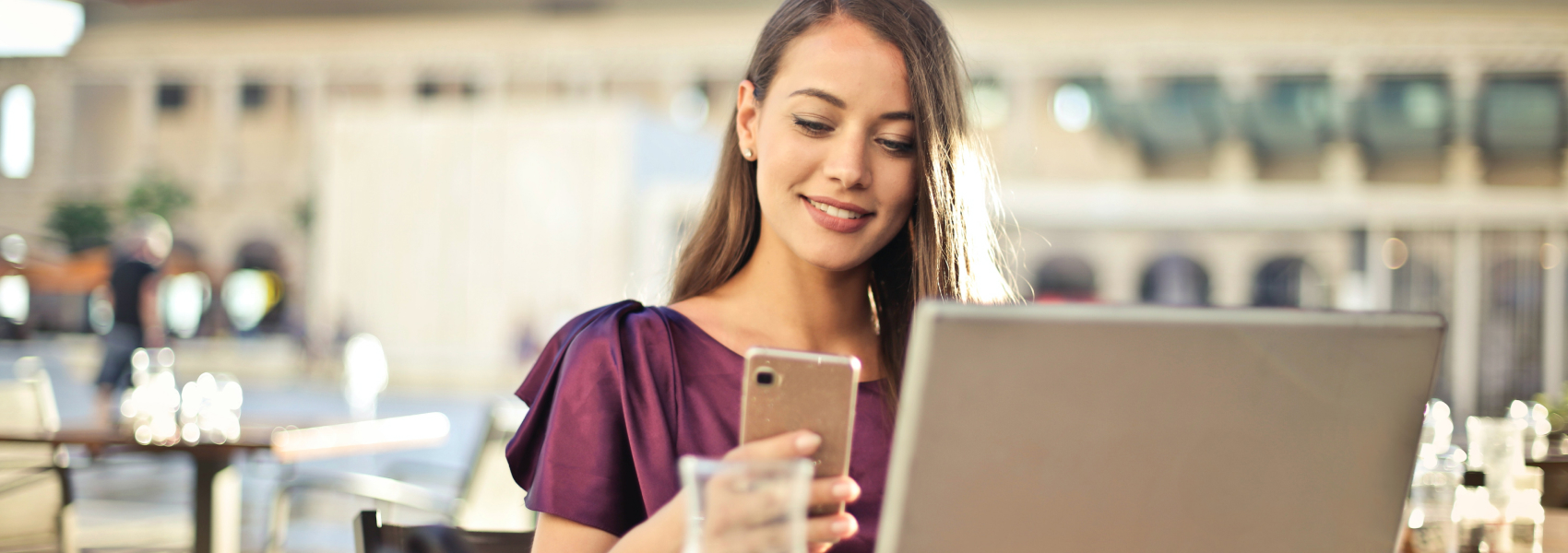 Woman using phone